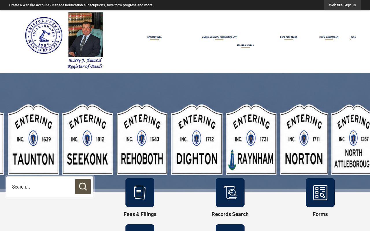 Taunton previous-residents Northern Bristol Registry of Deeds home page
