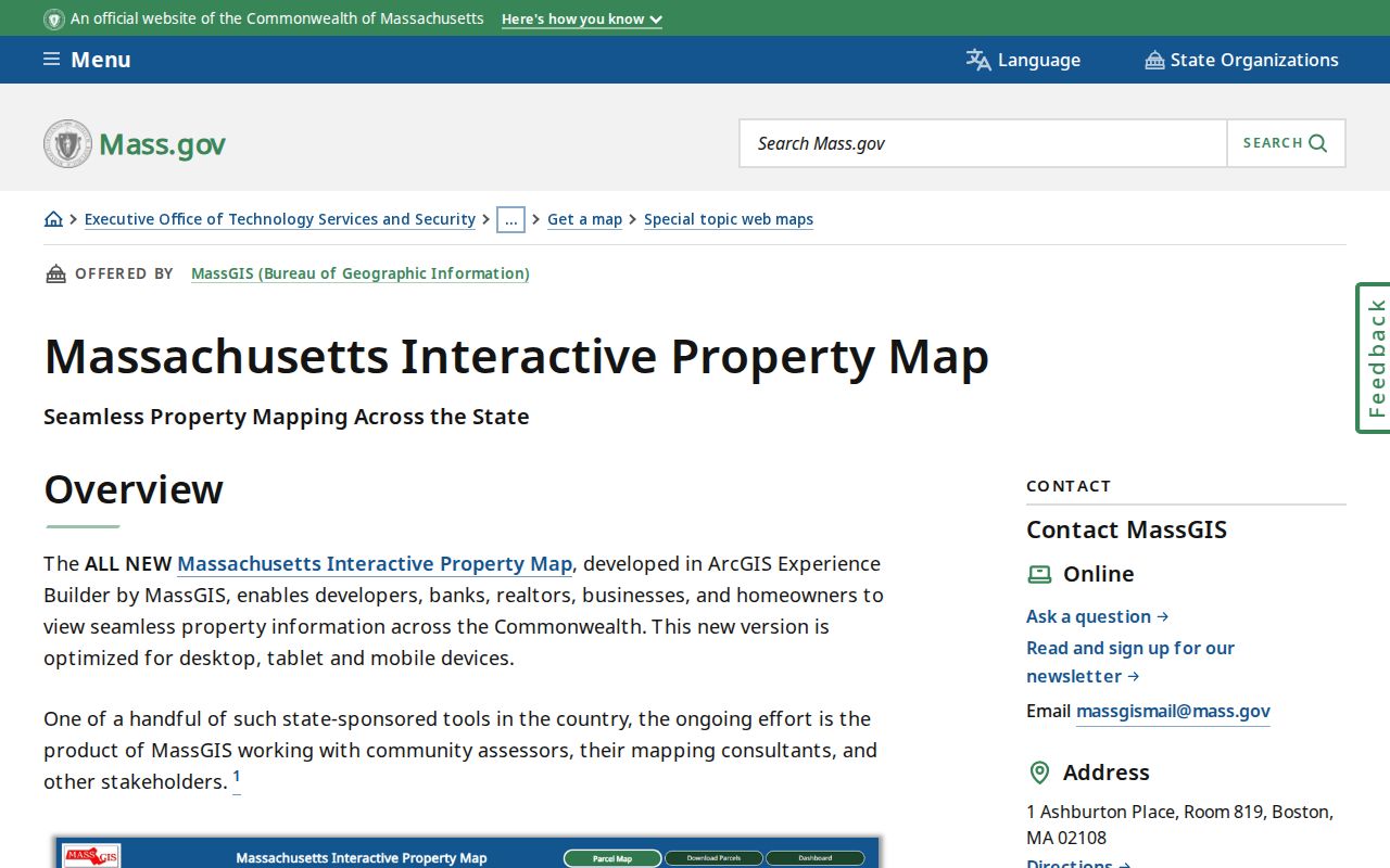 Taunton street-directory Massachusetts Interactive Property Map