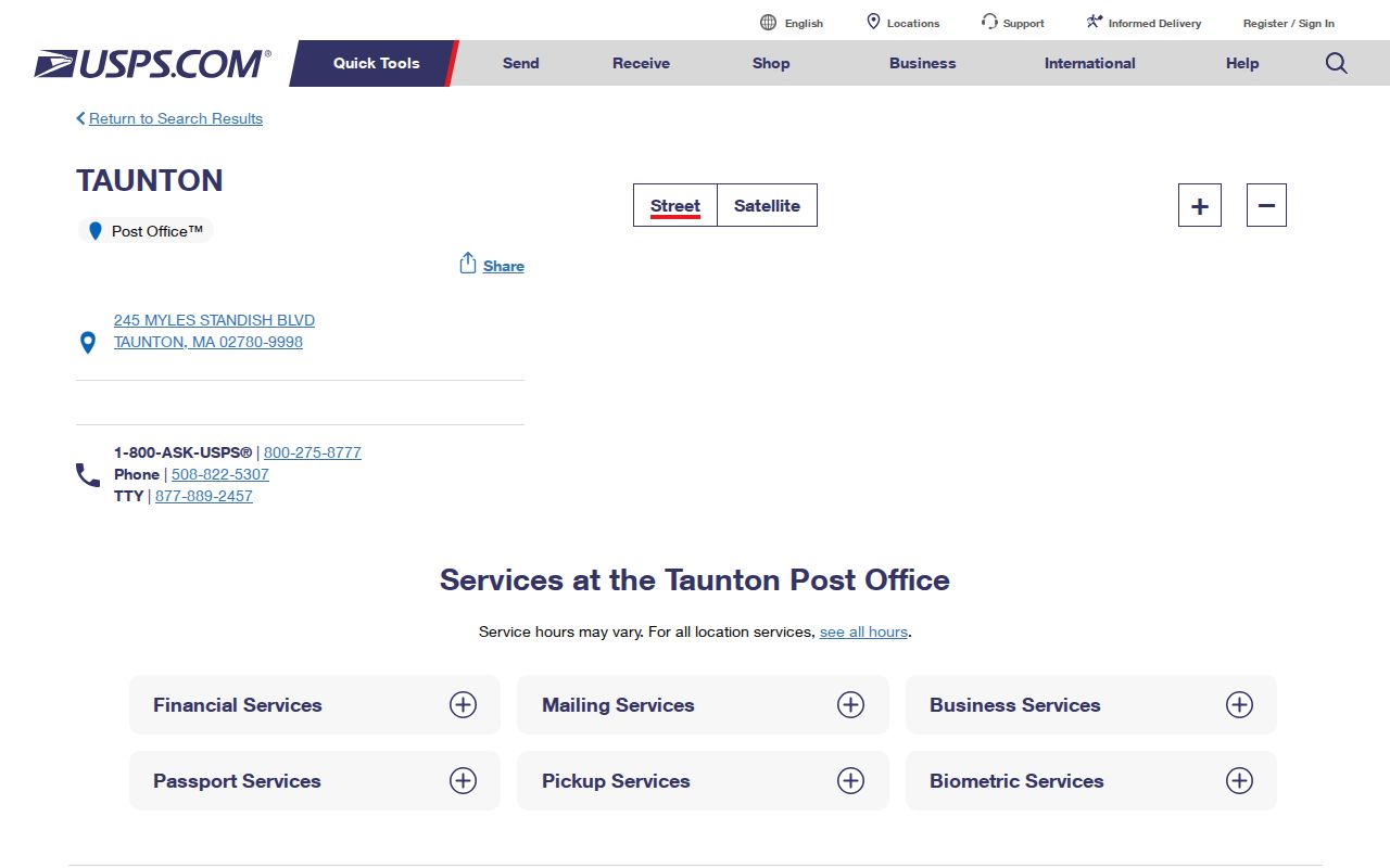Taunton ZIP code directory Taunton Post Office listing
